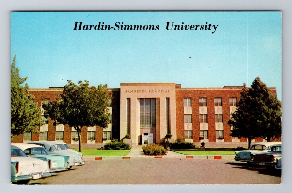 Abilene TX-Texas, Sandefer Memorial Hardin Simmons University, Vintage Postcard