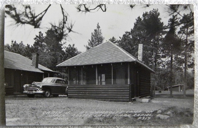 1950s Cabin J at Wambolt's Camp, Bottle Lake, Park Rapids, Minnesota MN,RPPC