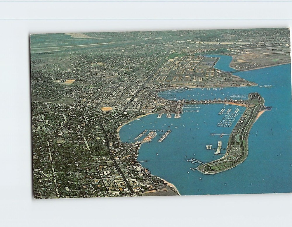 Postcard Aerial View Shelter Island San Diego California USA