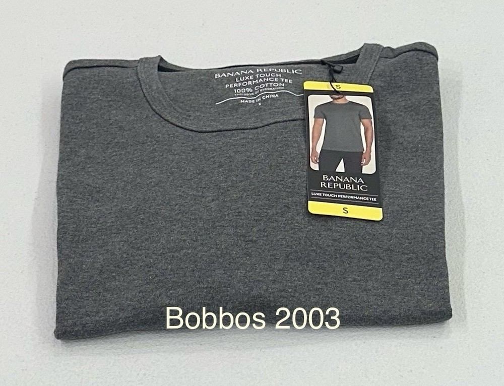 Banana Republic Men’s Luxe Touch Performance Tee, Gray, Size S