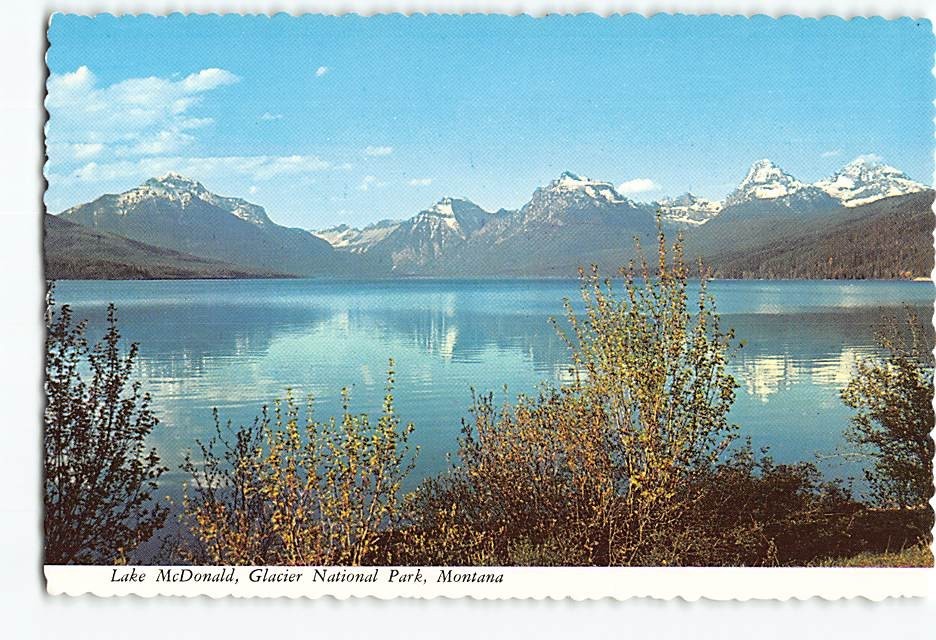 Postcard Lake McDonald Glacier National Park Montana USA