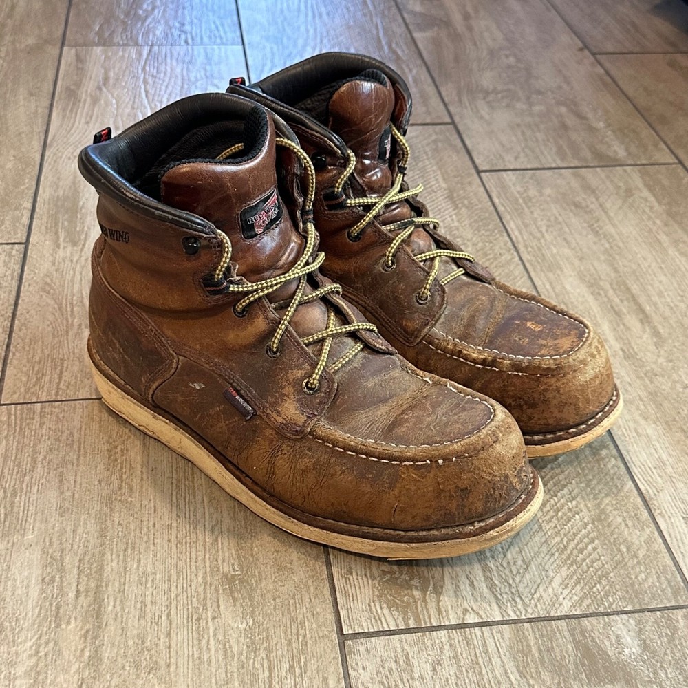 Red Wing 2415 Mens 12D Brown Leather Waterproof Steel Toe Work Boots