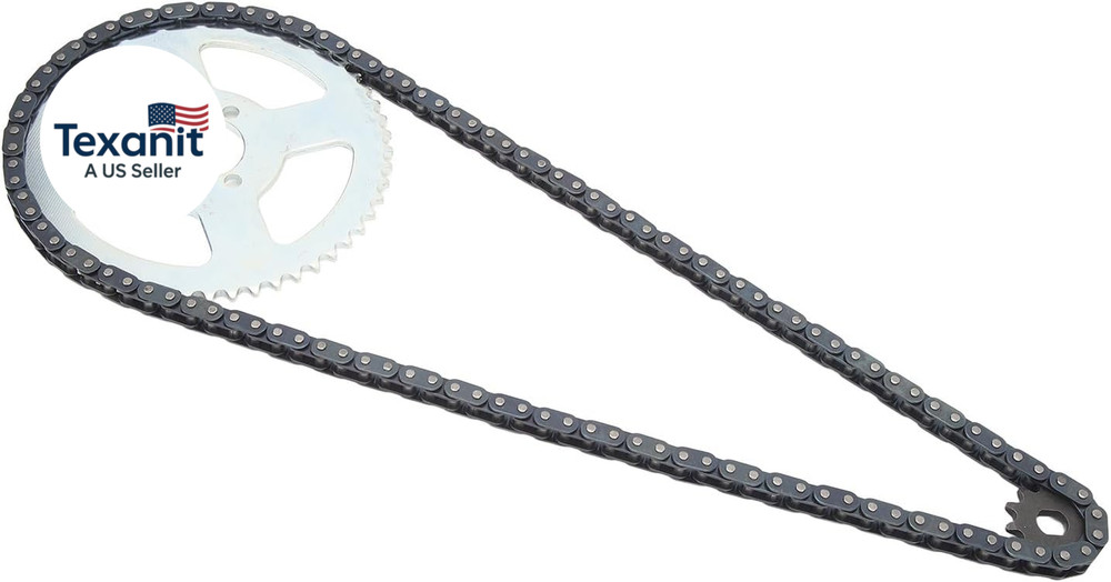 T8F Front Rear Sprocket Chain Set, High Strength 11T 54T Metal Parts, Precision