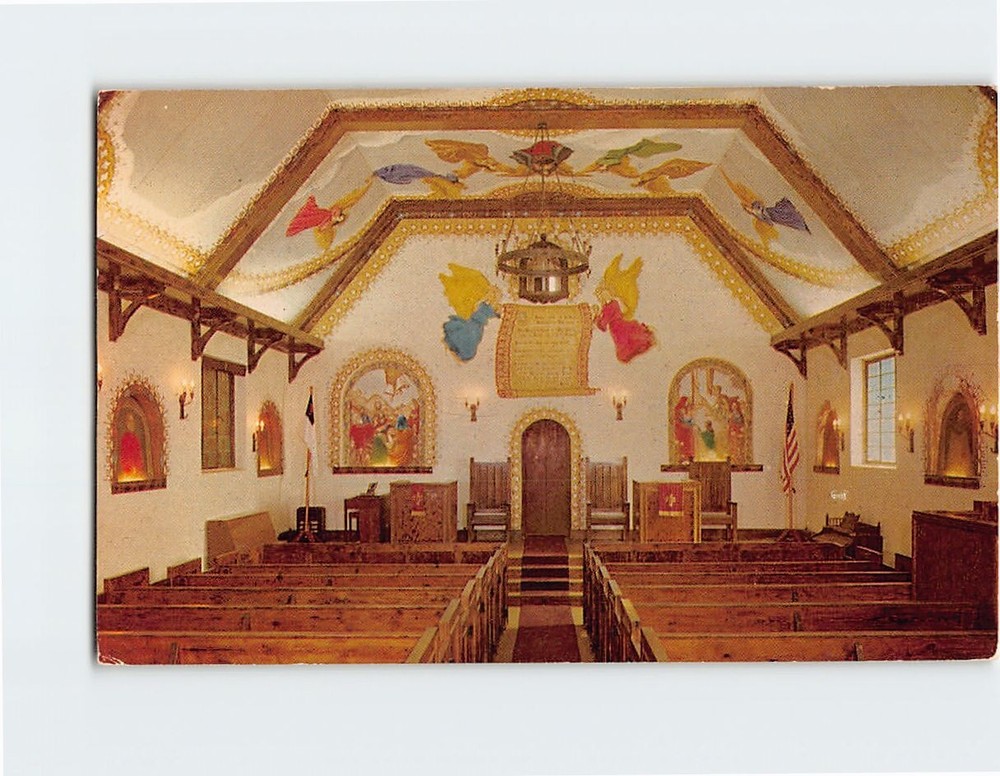 Postcard Interior of Holy City Chapel Lawton Oklahoma USA