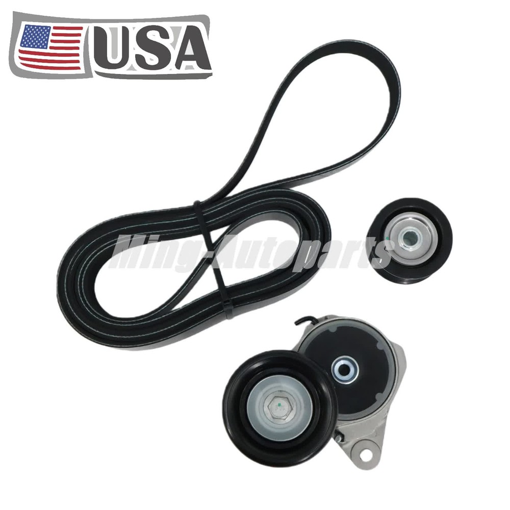 Serpentine Belt Drive Component Kit Fit 07-22 Toyota Land Cruiser Sequoia Tundra