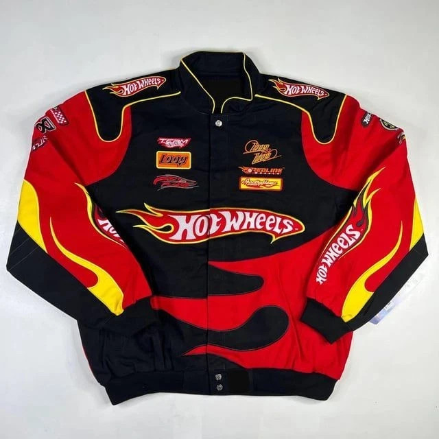 Jeff Hamilton NASCAR Kyle Petty Hot Wheels Embroidered Jacket Free T-Shirt & Cap