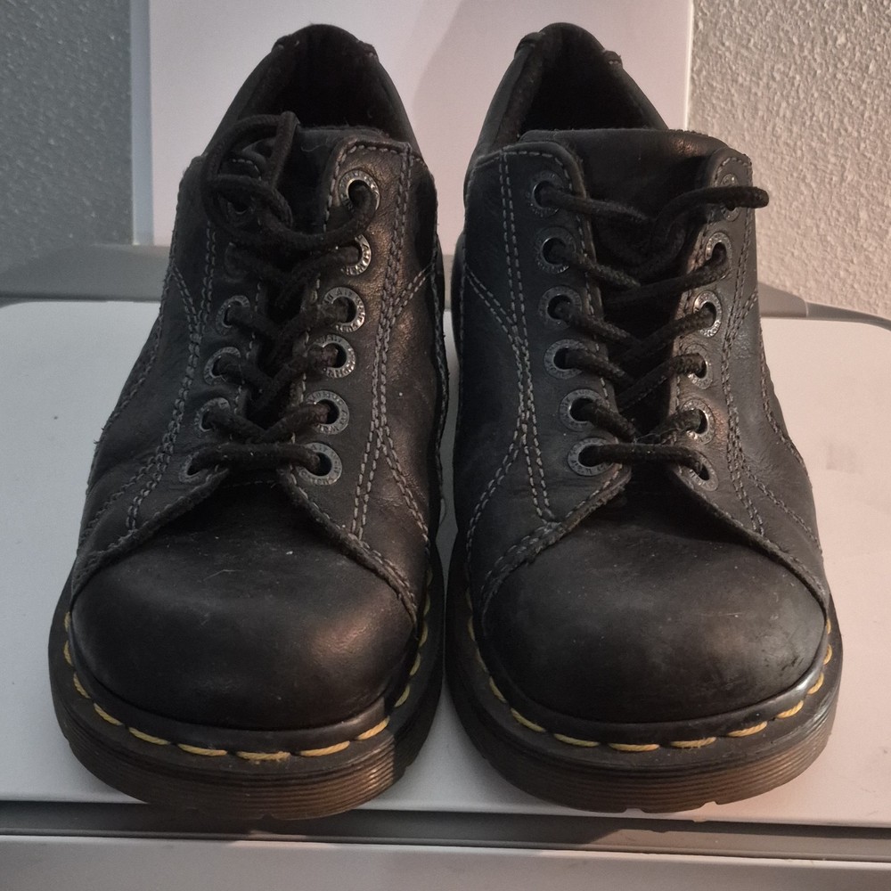 RARE Dr. Martens  Women's Y2K 90's Chunky Daisy Oxford black leather