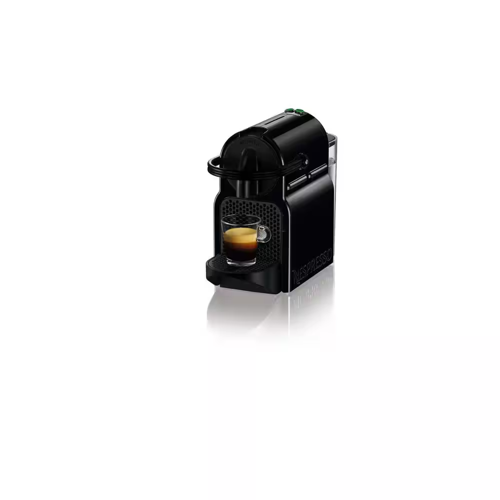 Inissia Single Cup Black Espresso Machine and Coffee Maker with One Touch Operat