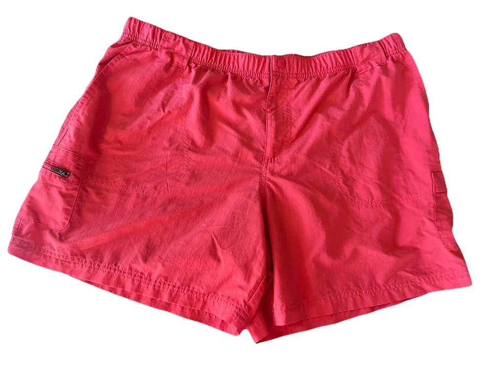 Columbia Women's Nylon Shorts Size XL Coral Cargo Hiking Outdoors Lightweight