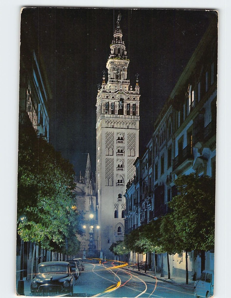 Postcard Giralda Tower Seville Spain