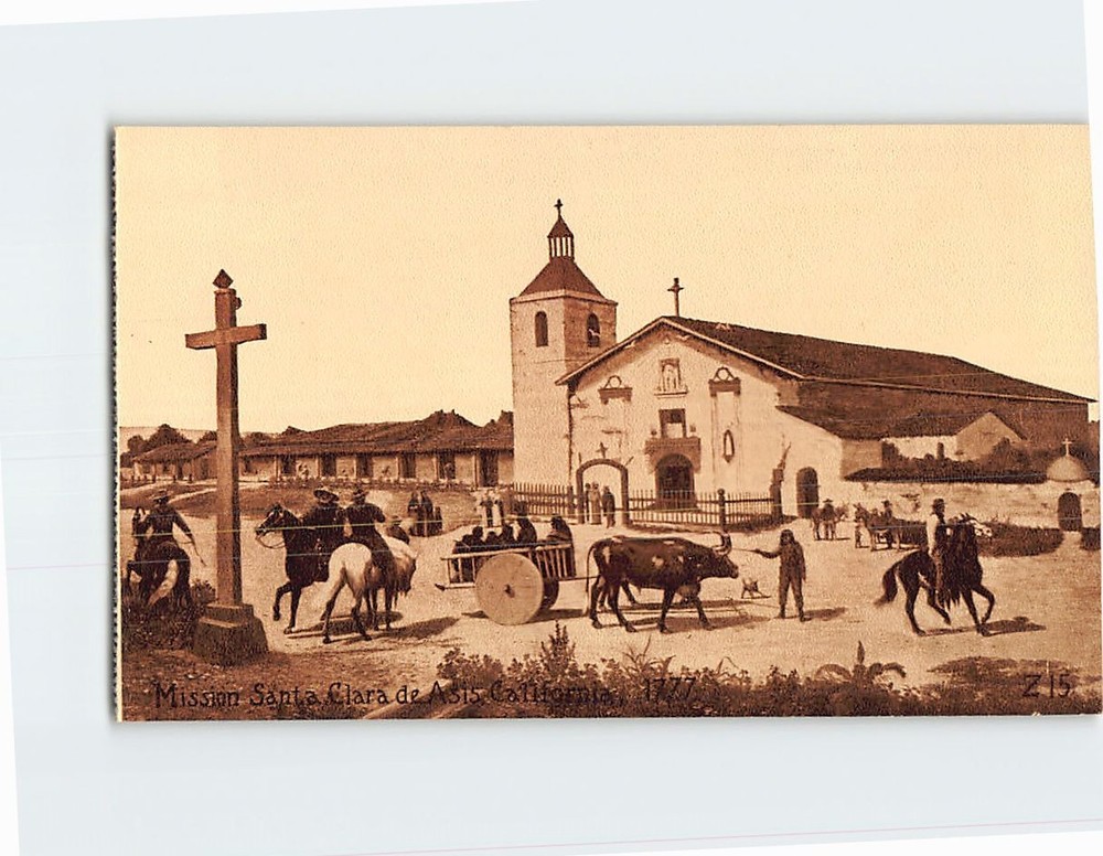 Postcard Mission Santa Clara de Asis Santa Clara California USA