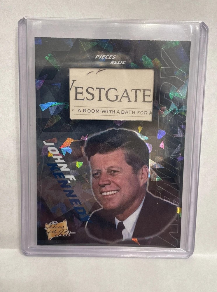 2021 Pieces Of The Past John F Kennedy JFK # 1/1 Relic Cracked Black Ice