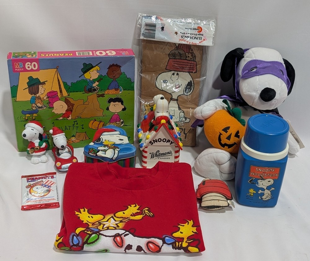 Peanut Snoopy Collector Starter Pack  Bundle 11 Pieces Mostly Vintage
