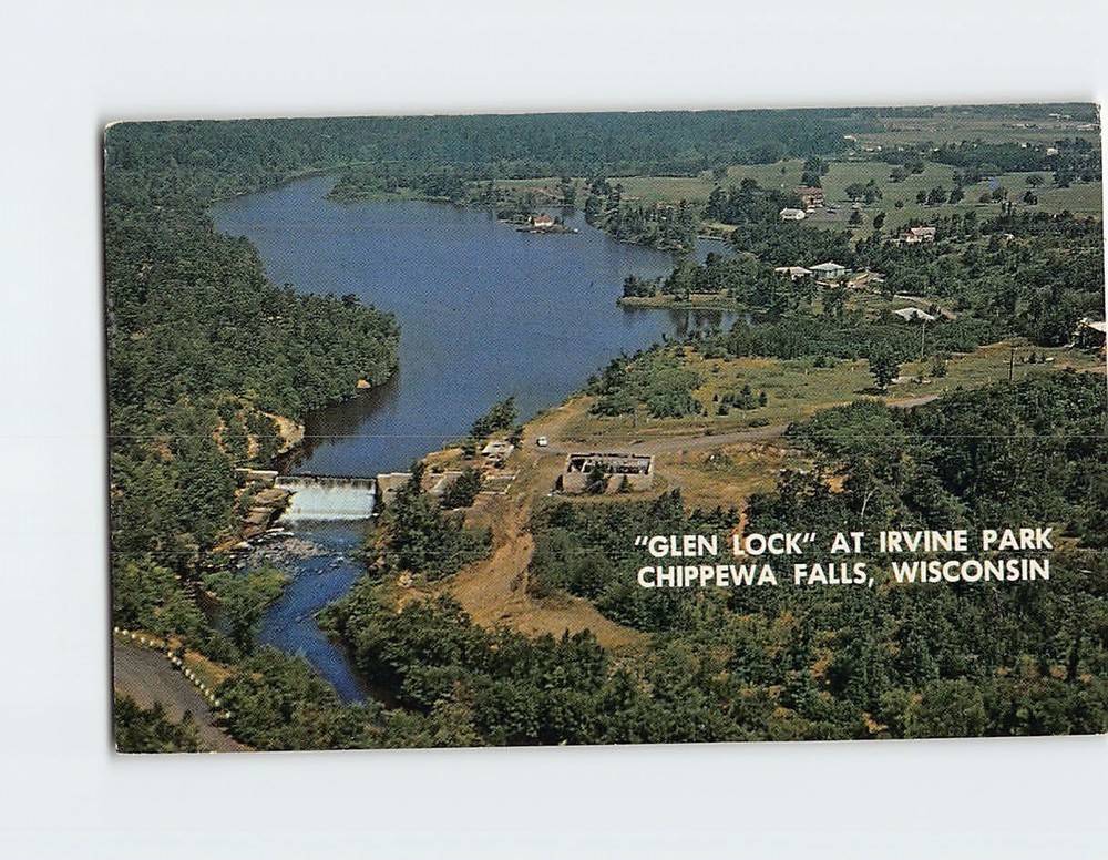 Postcard Glen Lock from Irvine Park Chippewa Falls Wisconsin USA