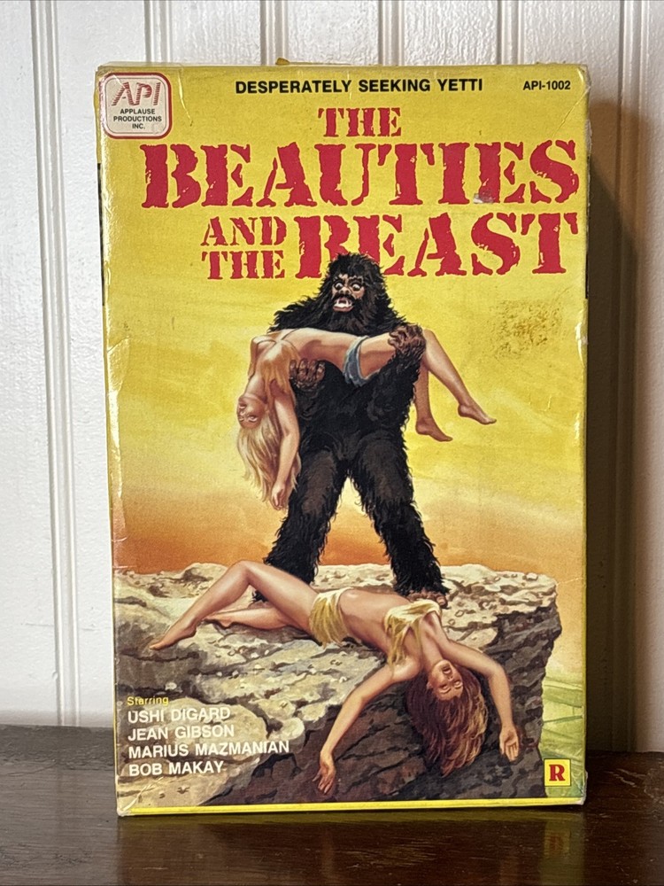 THE BEAUTIES AND THE BEAST -VHS•API BIG BOX•HYPER RARE•Yeti•Bigfoot•Tested Works
