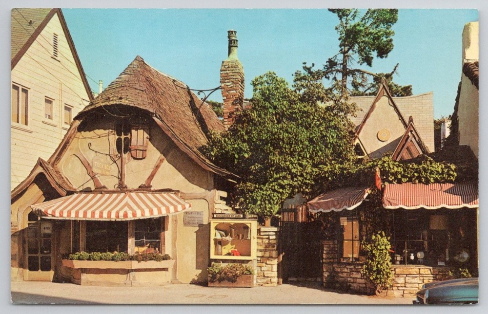 Vintage Tuck Box Court Carmel-by-the-Sea CA Quaint Shops Postcard