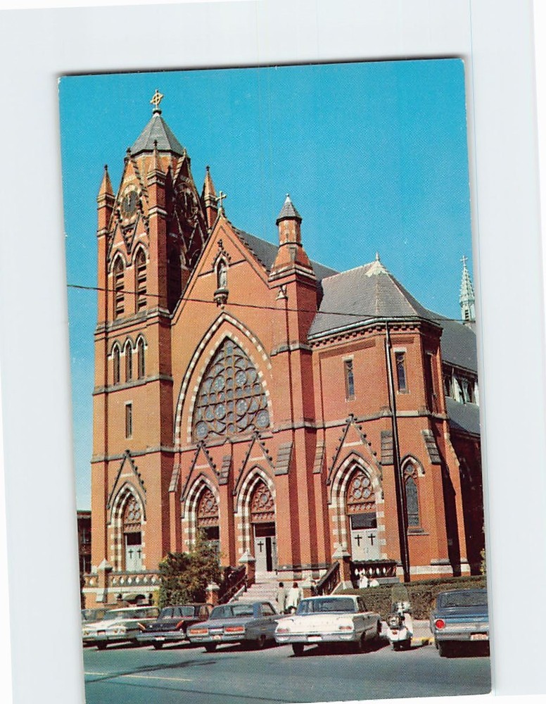 Postcard St. James Roman Catholic Church Haverhill Massachusetts USA