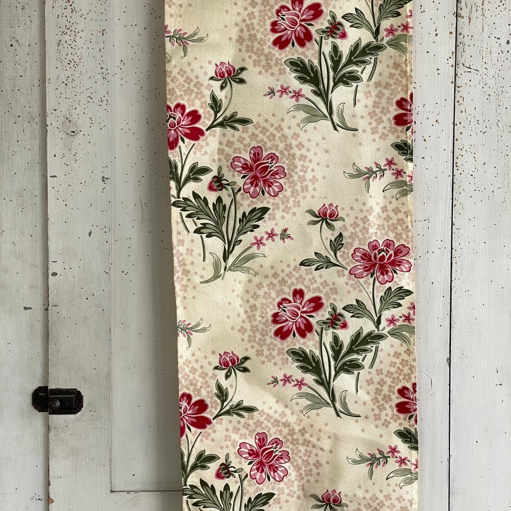 UNUSED per yard Art Nouveau fabric c1900 French material upholstery pillow etc