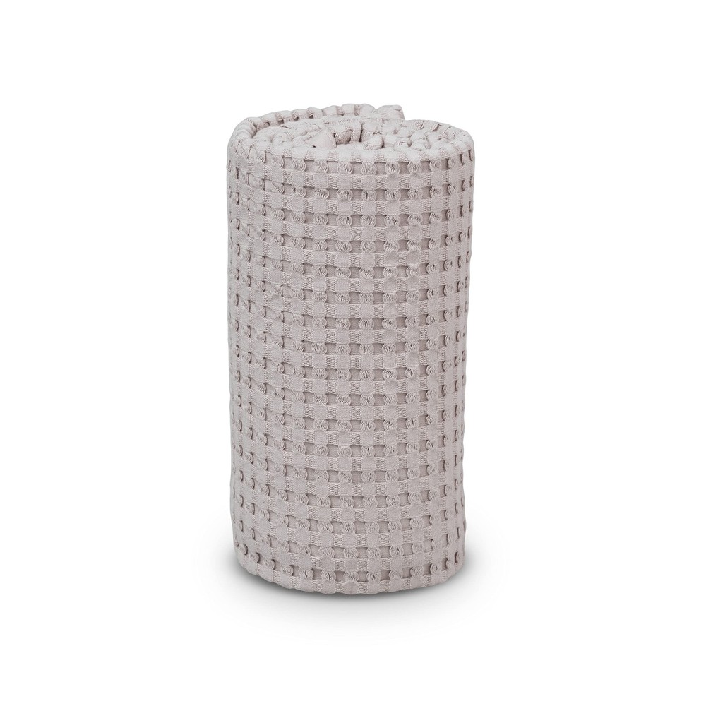 Soft Cotton Waffle Weave Baby Blanket in Sand Color  