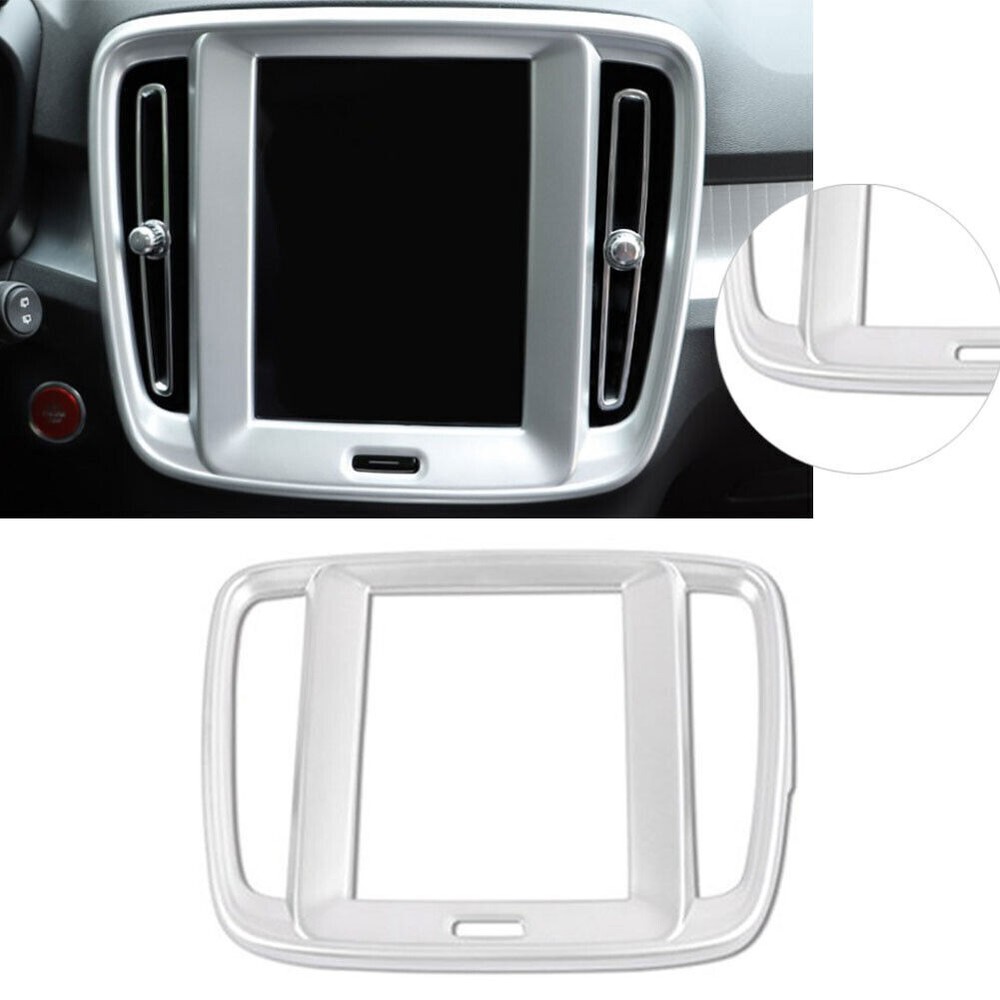 ABS Matte Silver Interior Trim Cover for Volvo XC40 2018-2021 Navigation Decor-image