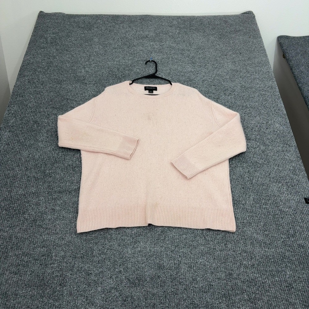 Something Navy Sweater Womens XL Pink Cashmere Silk Crewneck Oversized Basic