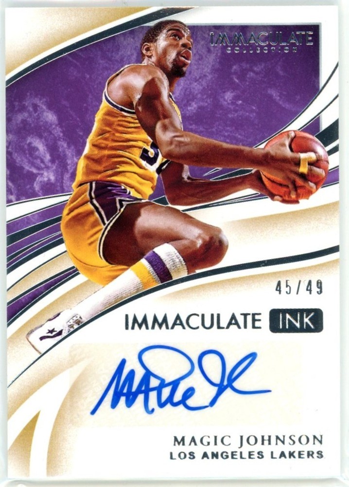 2019-20 Panini Immaculate Magic Johnson Immaculate Ink Auto /49 Lakers