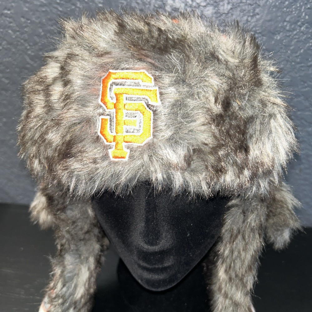 San Francisco Giants Plaid Two Flaps Down Cap Hat With casino logo in the back