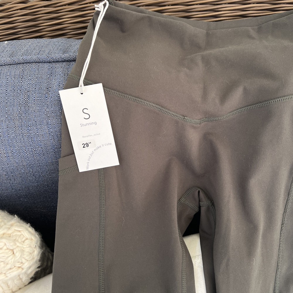 Pop Flex Green Leggings NWT 29 inch