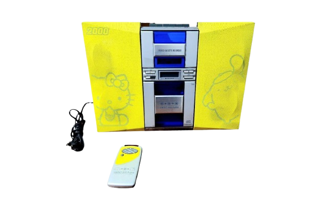 Toshiba Hello Kitty Pompompurin Collabo CD player Sanrio 1999 Vintage from JAPAN