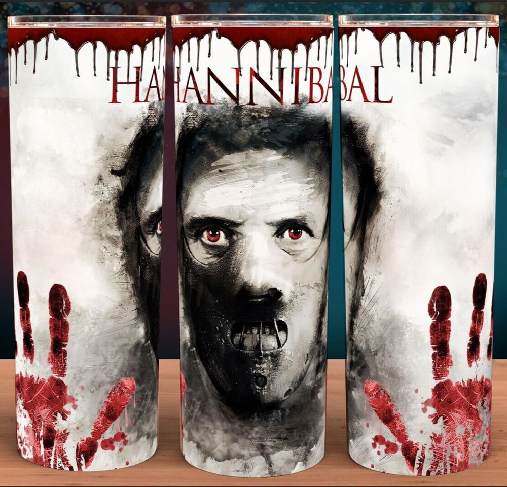 Hannibal Lecter Silence of the Lambs Cup Mug Tumbler 20oz with lid and straw