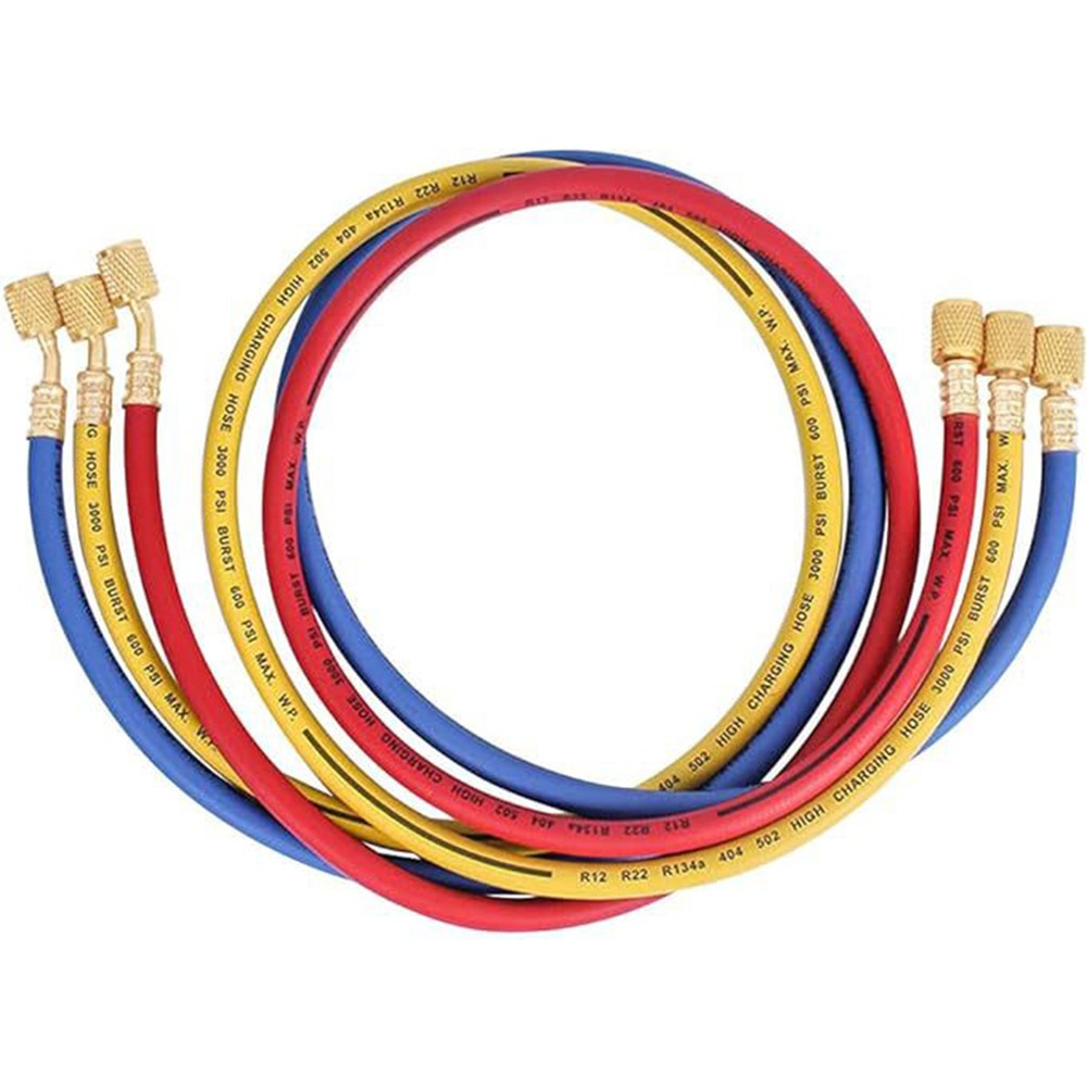 AC HVAC Air Conditioning Refrigeration Manifold Gauge Charging Hoses 1/4'' SAE