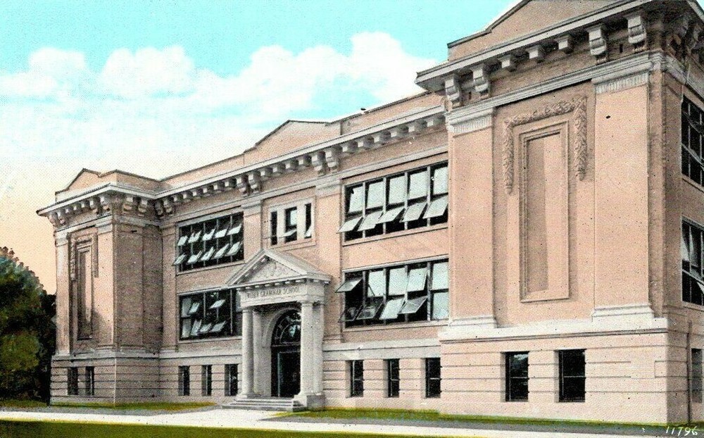 c1920 West Grammar School Stockton California Vintage Postcard