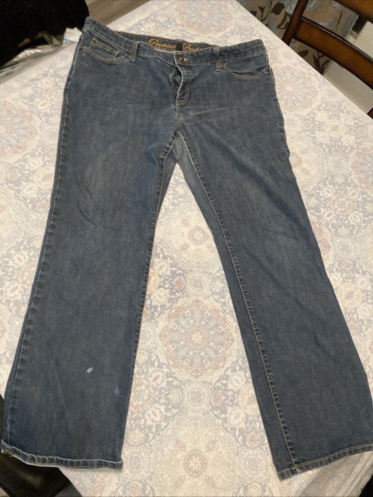 VINTAGE Gap Jeans Womens 16 Blue Bootcut Mid Rise Dark Wash Stretch Denim Y2k