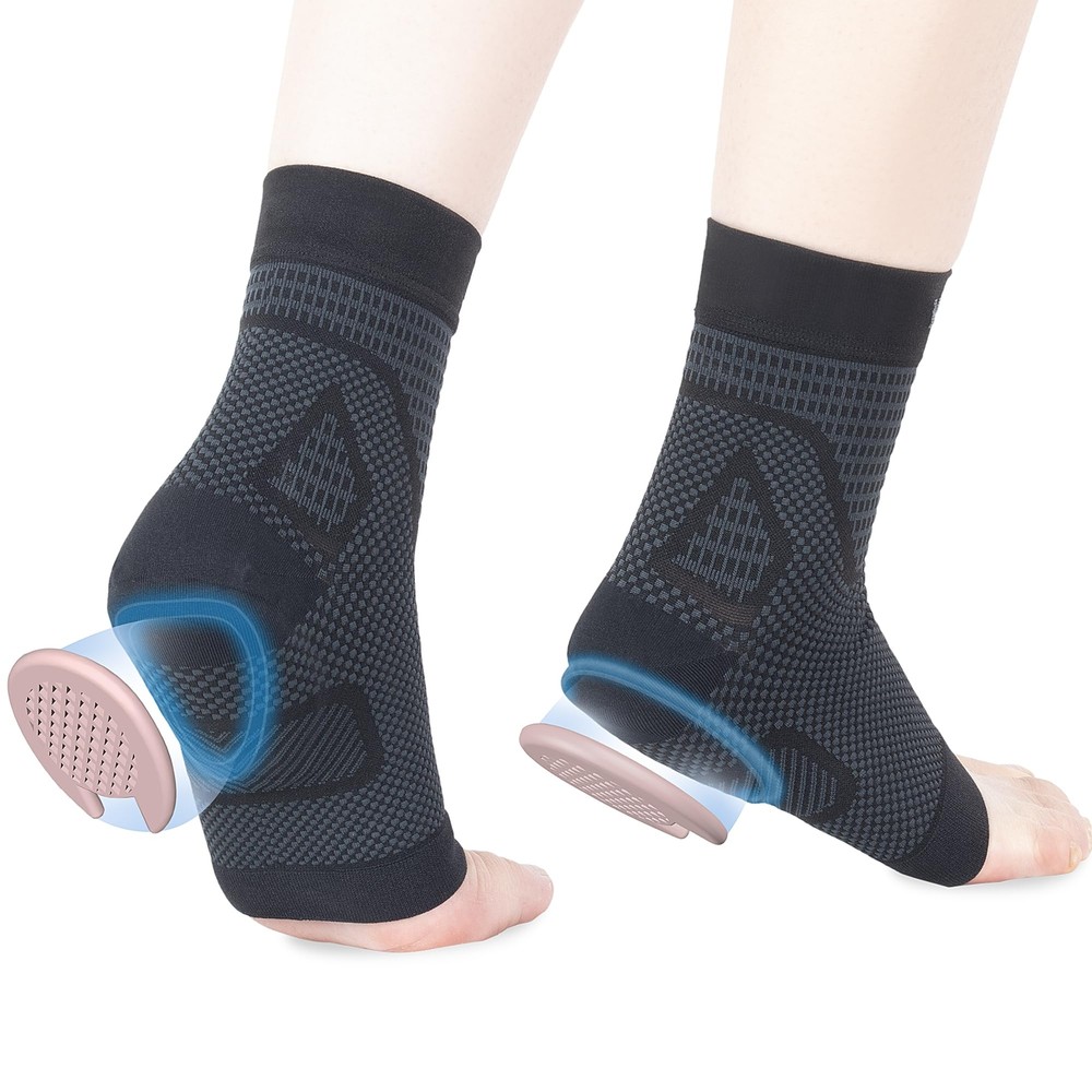 Heel Protector Compression Sleeve Socks for Cracked Heels, Heel Spurs, Tendin...