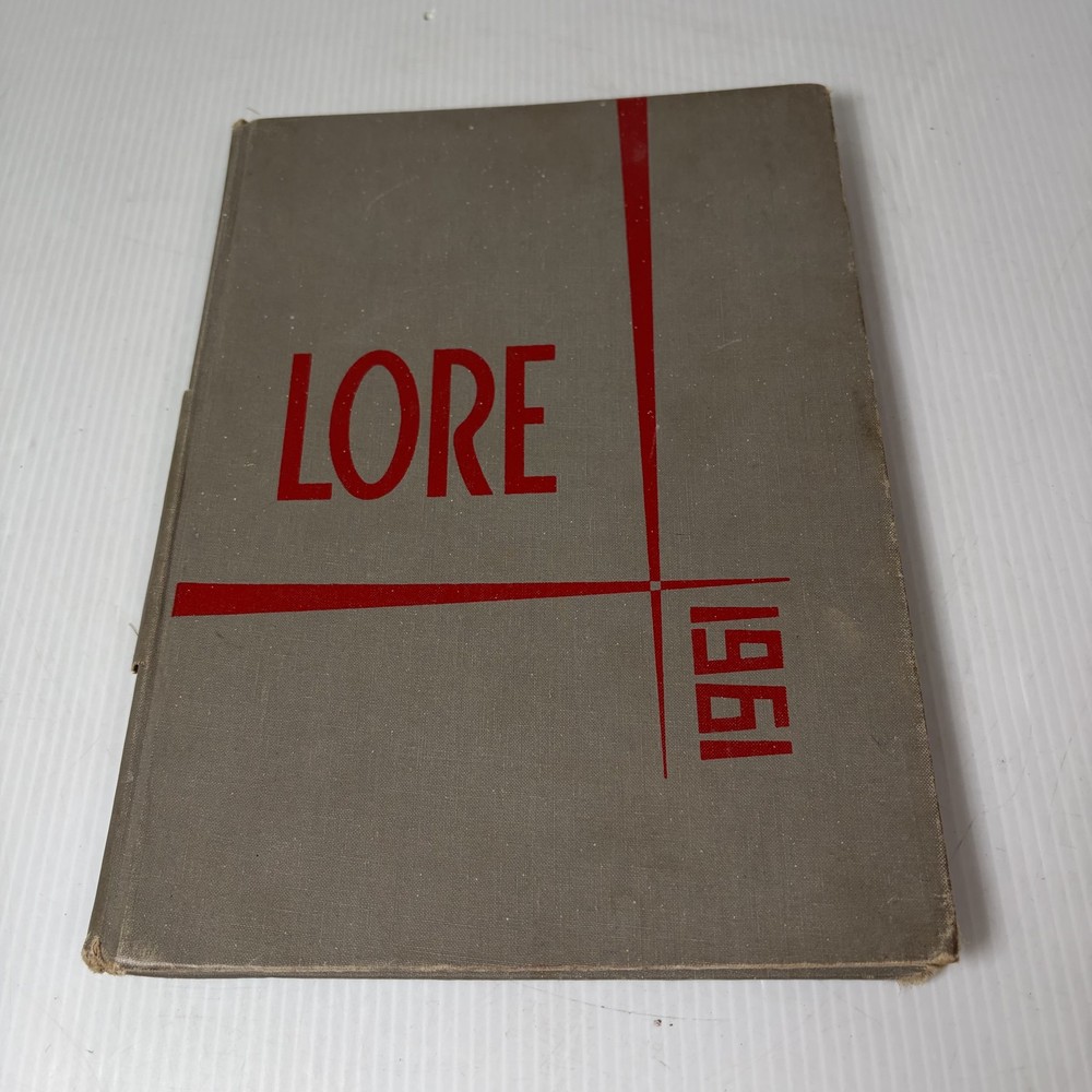 1961 LORE Lewistown High School Yearbook Pennsylvania Vintage Hardcover