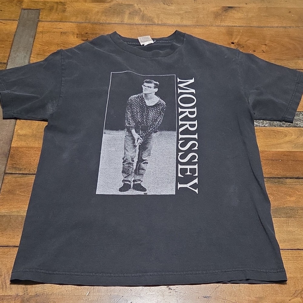 Vintage Morrissey Portrait T-Shirt AAA Tag 90s 00s The Smiths Black Medium