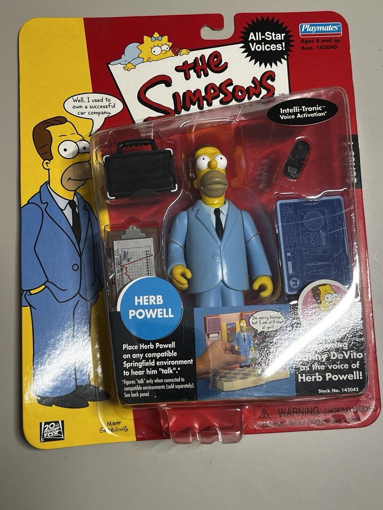 The Simpsons Herb Powell Playmates Interactive Figure 2002