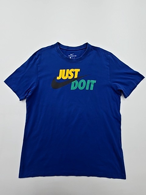 Nike Unisex Just Do It Blue Graphic T-Shirt Size G