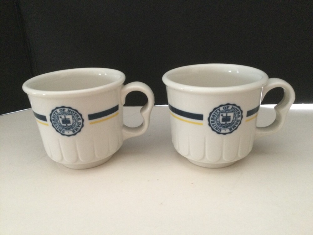 University of Notre Dame coffee cups vintage Shenango china
