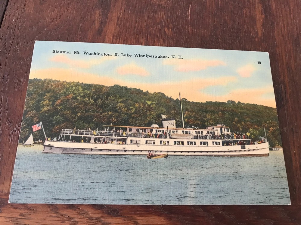 Steamer Mt Washington II Lake Winnipesaukee New Hampshire Postcard