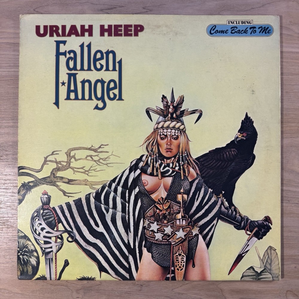 Uriah Heep Fallen Angel Vinyl LP Bronze Records 1978 Germany 1st Press EX/VG+