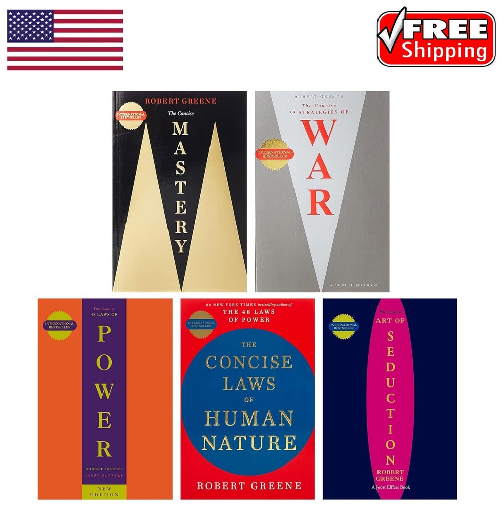 Robert Greene Collection 5 Books Set - [CONCISE] Seduction, Power, War, Mastery.