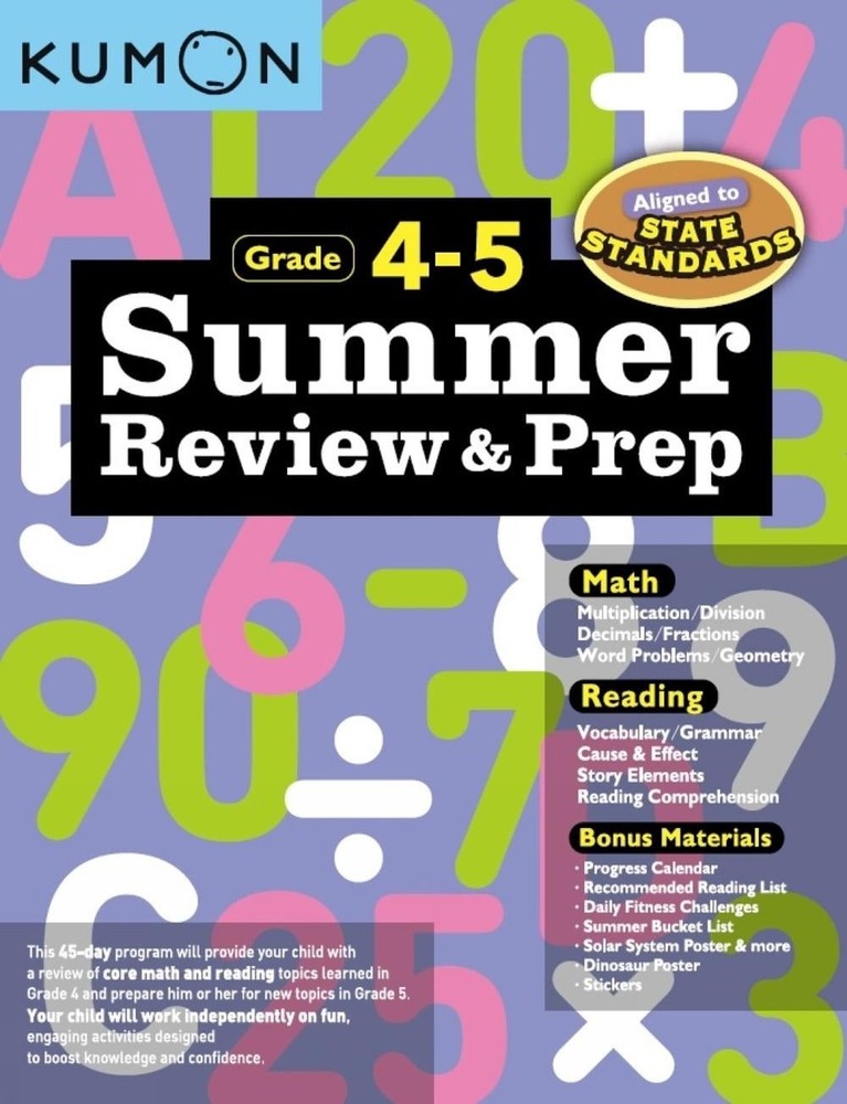 Kumon Summer Review and Prep 4-5 by Kumon (English) Paperback Book