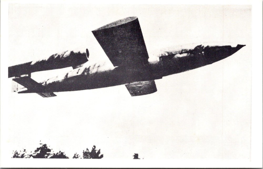 Dr Jim Stamps Postcard V-1 Jet Propelled 'Buzz' Bombs Launched By Nazi Germany