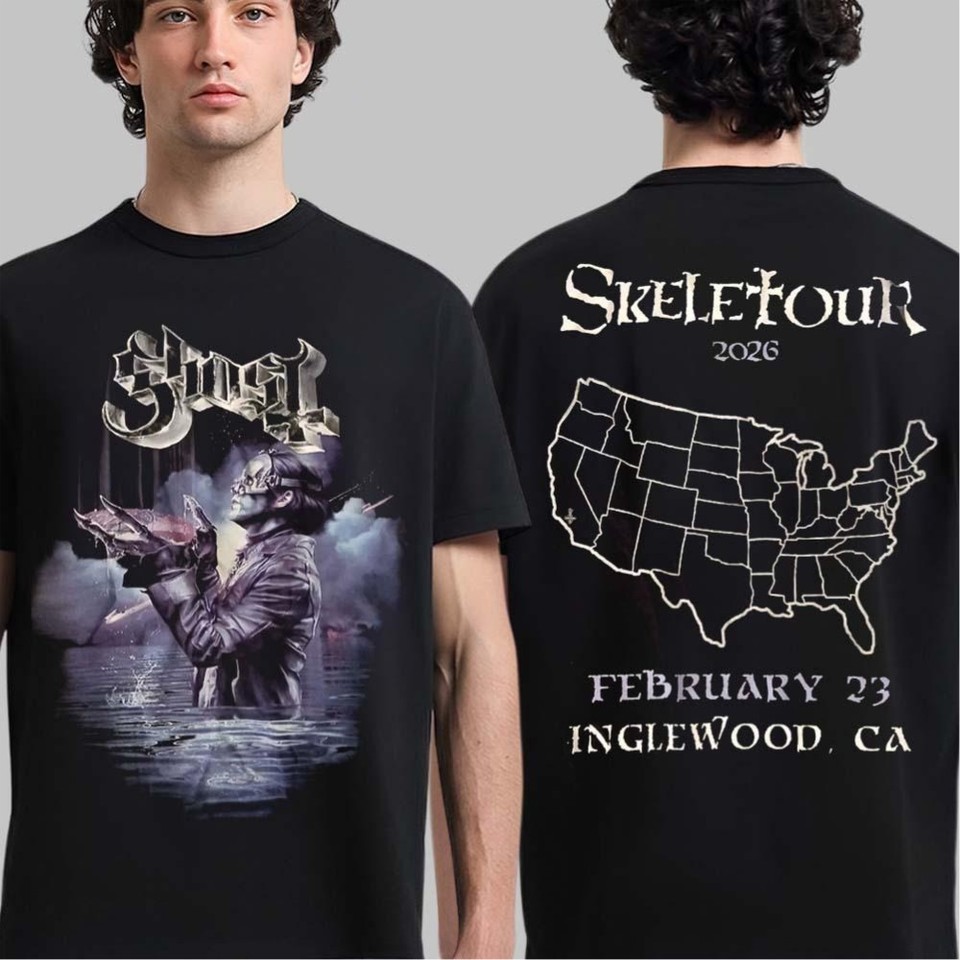 Ghost Skeletour Tour 2026 Inglewood California Feb 23 2026 Exclusive T-shirt