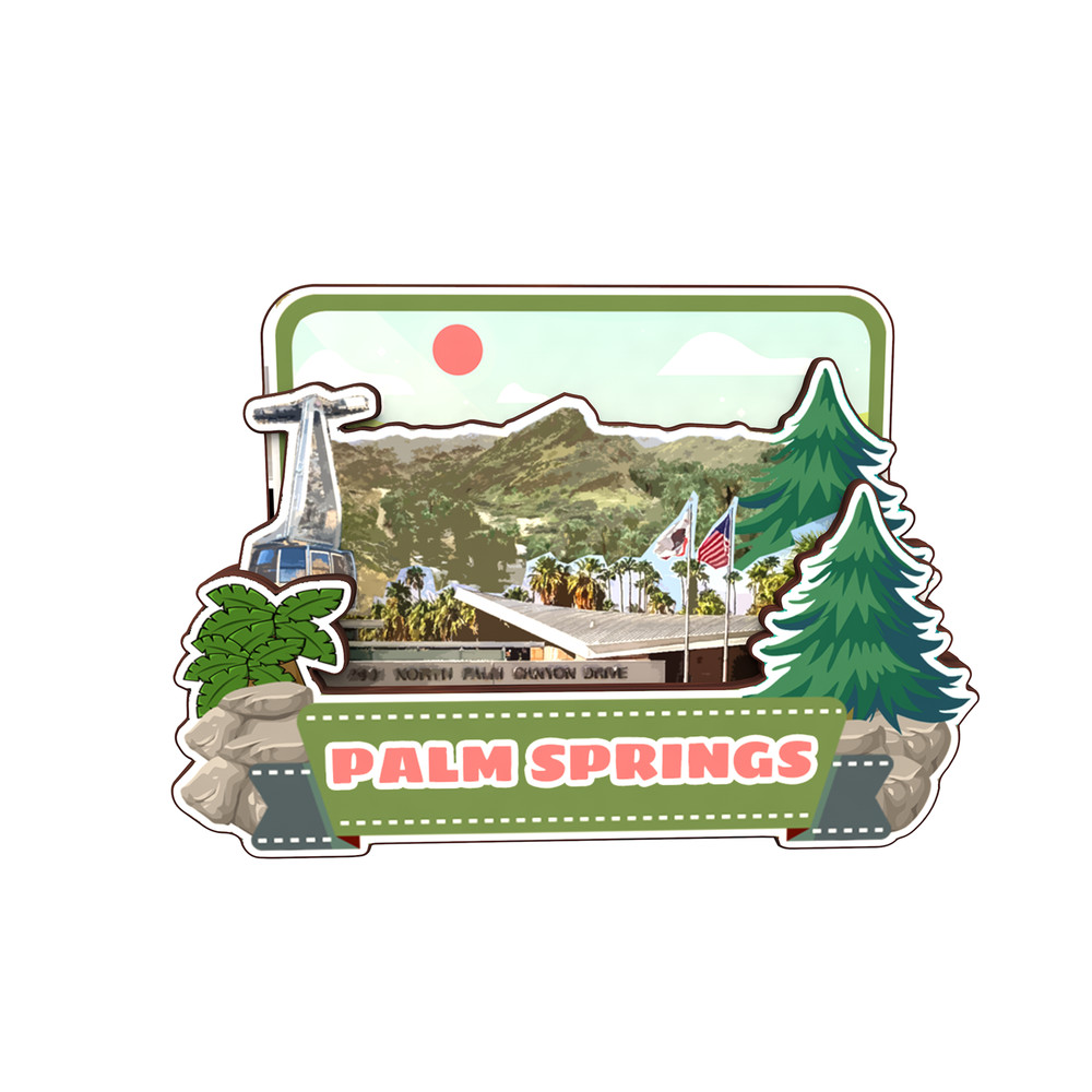 Palm Springs California USA Refrigerator magnet 3D travel souvenirs wood craft