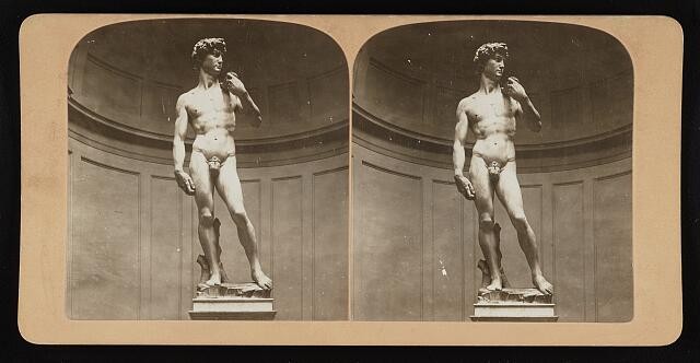 Photo:View of Michelangelo's David,Florence,Italy