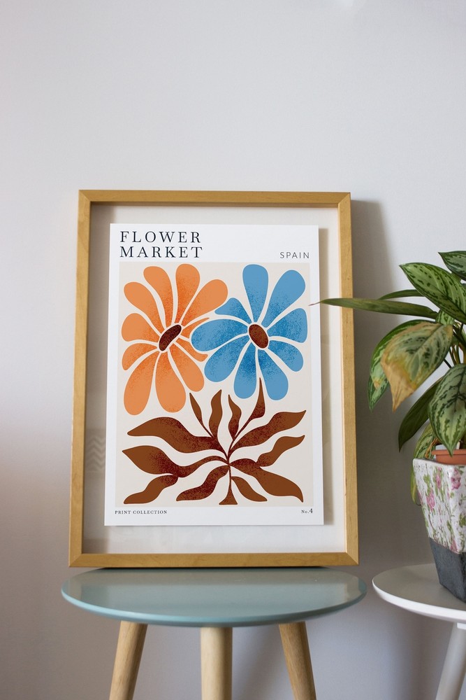 Flower Market Poster Botanical Wall Art Wall Art Modern Print Artflower Print