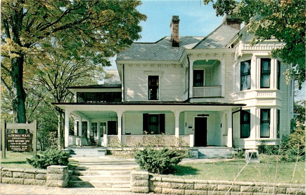 THOMAS WOLFE, MEMORIAL, Asheville, Spruce Street, Dixieland Postcard