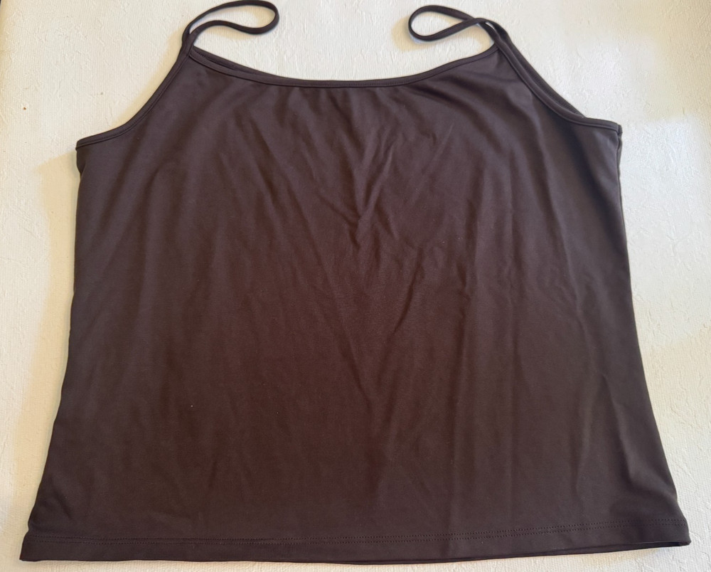 Ann Taylor Brown Spaghetti Strap Cami in Dark Brown Size L